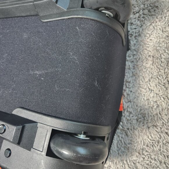 LL Bean XL Rolling Duffle Bag Orange Hibiscus Floral No Shoulder Strap - Picture 10 of 10